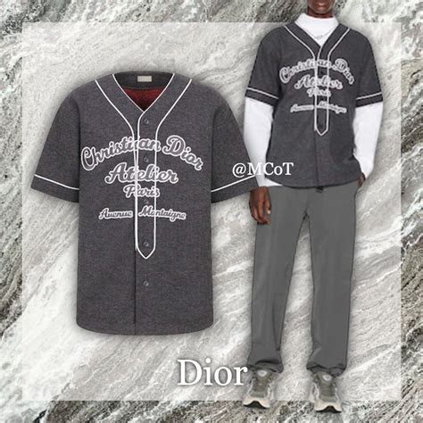 christian dior baseball shirt|christian dior straw visor.